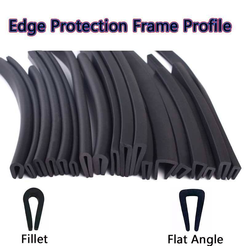 U-Profile Edge Protection Frame Profile Rubber Edging Trim Seal Black Slot1~12mm