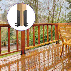 4 Pack Adjustable Post Base Brackets Heavy Duty Steel Fence Deck Wood Post Ancho