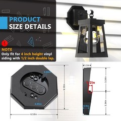 Siding Mounting Block, Siding Mounting Kit with Built-in Electrical Box, Vert…