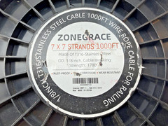 1000FT 1/8 ” T316 Stainless Steel Cable for 7×7 Silver For Cable Railing