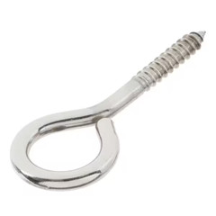 3-PK Everbilt 5/16 in x 3-1/4″ Stainless Steel Lag Bolts Screw Eye Hooks 803674