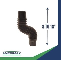 Flex-Elbow 2 in. x 3 in. Brown Vinyl Downspout Elbow