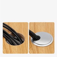PC Desk Metal Grommet Table Cable Tidy Wire Hole Cover Chrome Brush35mm-80mm