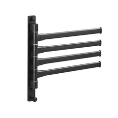 Jyl Home Swivel Hand Towel Bar Bathroom Swing Hanger Towel Rack Holder Matte