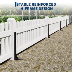 6 Pack Fence Post Repair Kit for 4×4/6×6 Wood Posts, Heavy Duty 11-Gauge Stee…