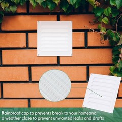 2 Pcs 6 x 6 Inch Aluminum Gable Vents Attic Vents Metal Gable Wall Shed Vent …