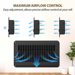 6×12 Floor Register, 2 Pack Heavy Duty Steel Walkable Floor Vent Covers, Easy…