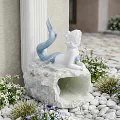 Mermaid Downspout Diverter Garden Gutter Extension Resin Outdoor Yard Decor