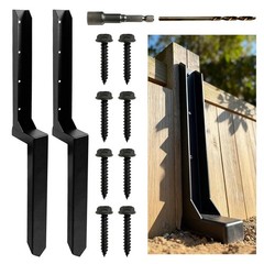 Fence Post Repair Kit, Heavy Duty Steel, 4.72″ H-Frame, One-Piece Anchor