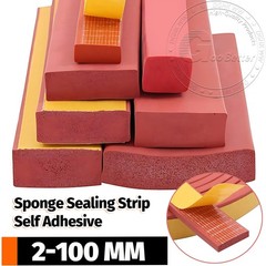 Self-adhesive Silicone Sponge Seal Strips Square Foamed Rubber Gasket 2mm-100mm