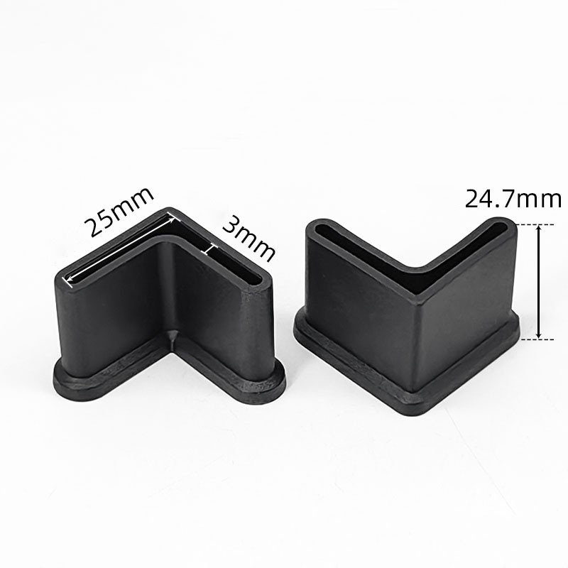 Shelf L Type Iron Bed Foot Pad PVC Base Foot Cover Protective Rubber Sleeve