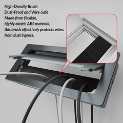 Computer square grommet insert Desk table cable tidy outlet USB Wire Cover