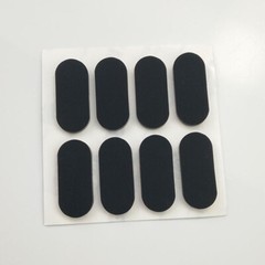 Black Oval Anti Slip Silicon Rubber Feet Pads Self-Adhesive Non-Slip 16mm~39mm