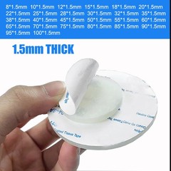 Adhesive Backed Round Silicone Discs Pads Disc Sealing Cushioning 1.5mm Thick