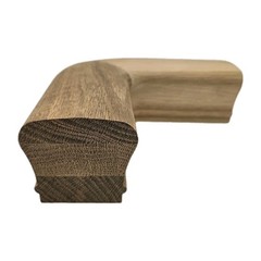 Red Oak Level Quarter Turn Solid Handrail 7011 6-1/2 in. x 2-5/8 in. Stainable