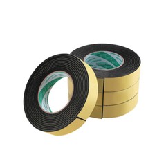 Black EVA Foam Tape Single Sided Self Adhesive Sponge Door Strip Seal 10-100mm