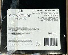 Signature Hardware SH6103 Series 3/4″ 3-Way In-Wall Diverter Rough-In Valve