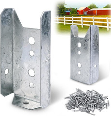 20 Pack 2X4 Brackets for Wood Rail, Fence Brackets Repair Kit Galvanized, Deck R