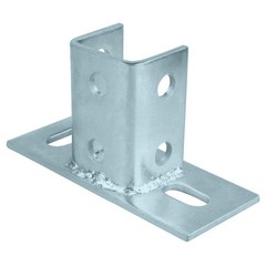 4 Pack 2 Slot U Post Base for 1-5/8″ Square Strut Channel, Ground Floors Moun…