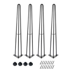 Manyihome 4 Pack 30 Inch Hairpin Table Legs Heavy Duty Industrial Metal