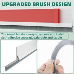 100 cm Door Strip Brush Floor Seal for Doors and Garage Draft Excluder