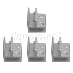4 Pieces Silver Glass Clamp Clip Bracket 90 Degrees for 8-12mm Thickness