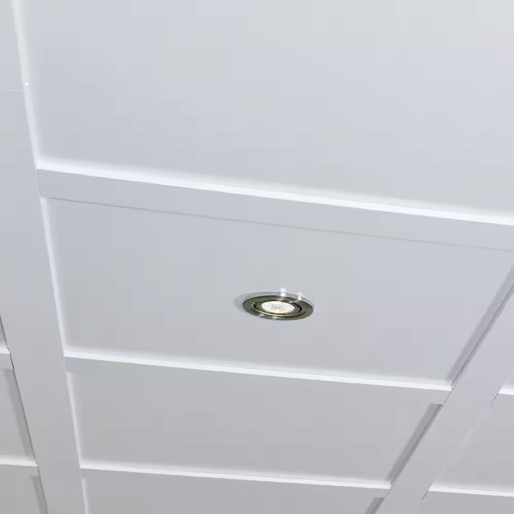 Embassy Ceilings Finished White 2 Ft. X 2 Ft. Modern MDF Square Suspended Ceilin