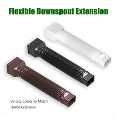 YOTODY 2 Pack Rain Gutter Downspout Extensions 58 inches, Brown