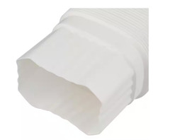 Flex-Elbow 3 in. x 4 in. White Vinyl Downspout Elbow