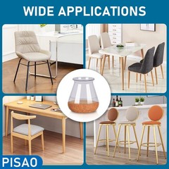Pisao 24 Pcs Chair Leg Floor Protectors Silicone Chair Leg Protectors Caps