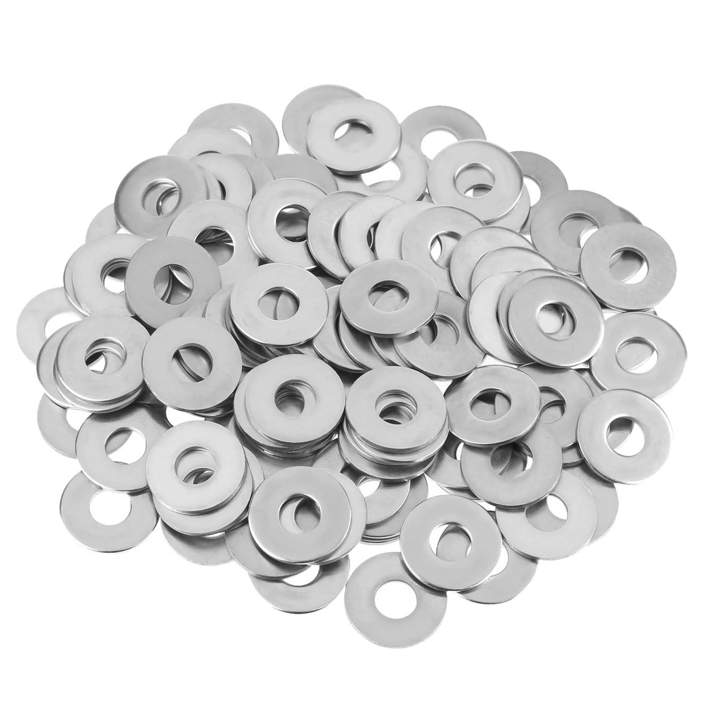HELIFOUNER 100 Pieces 1/4″ Stainless Flat x 3/4″ （100 PCS）, Silver