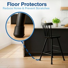 Softtouch 3/4 Round Non-Marking Rubber Slip-On Chair Leg Tips Nonslip