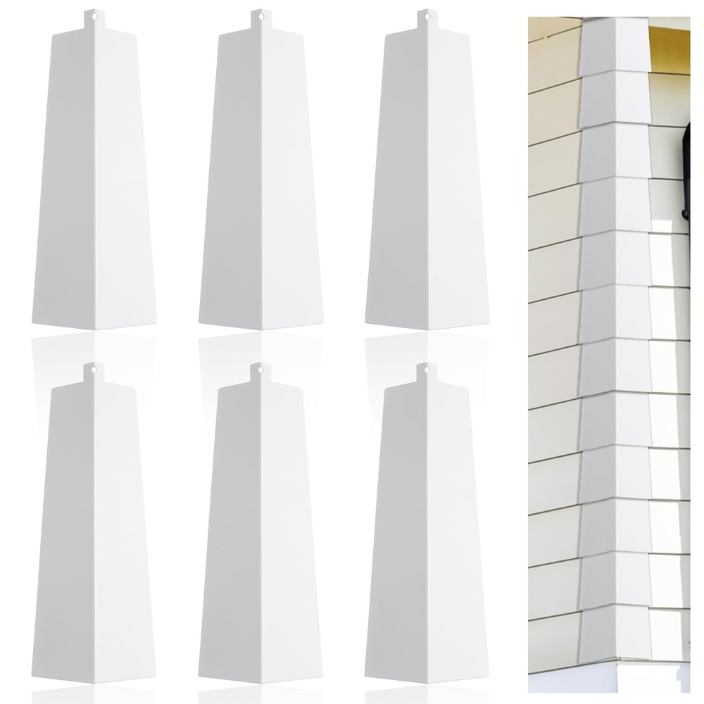 6 Pcs Aluminum Siding Corners 8 Inch Outside Siding Corner Caps Smooth Siding…