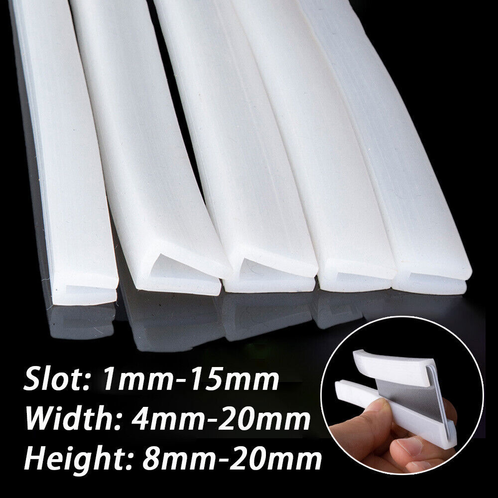 U-Channel Silicone Rubber Seal Edge Trim Protection Seal Sealing Strips White