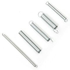 200Pcs Spring Assortment Galvanized Spiral Extension Springs Silver Durable Set