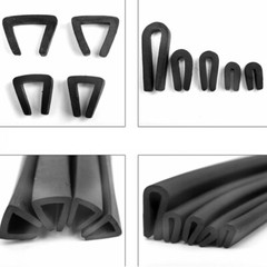 Rubber U Channel Edging Trim, 0.5mm-60mm, Seal Strip, Edge Protector with Slot