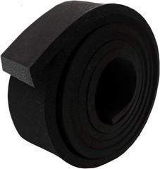 Lot of 11 – 1/4″ Black Soft Weatherproof EPDM Foam Strip Plain Back 3/8″ 10 Ft