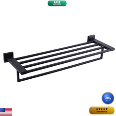 Gerzwy Towel Shelf Towel Bar Rack Organizer For Bathroom 24-Inch Sus 304
