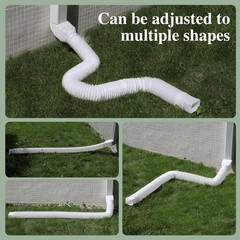 Gutterlix Flexible Gutter Downspout Extensions, Connectable 2 Pack White