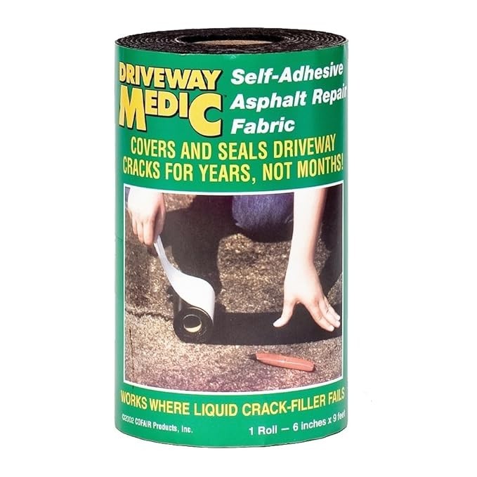 New Driveway Medic 609MD Self Adhesive Asphalt Crack Repair Fabric 6″ x 9′ FS