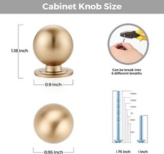 12 Pack Champagne Bronze Cabinet Knobs, Round Dresser