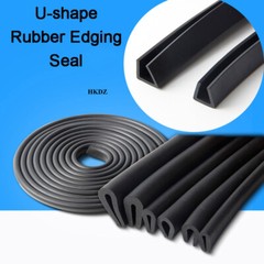 Black Rubber Edging Seal U-shape Frame Profile Protection Trim Slot 1-12mm Door