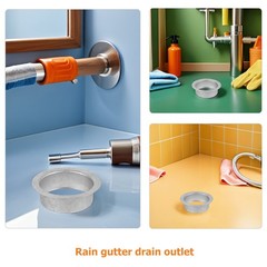 4 Pcs Outlet Part Roof Rain Gutter Draining Drainage Pipe Connector