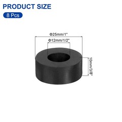 uxcell 8Pcs 1″ OD x 1/2″ ID x 3/8″ Thick x x Thickness