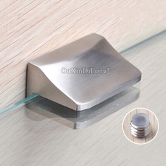 8PCS Stainless Steel Heavy Glass Clamps Furniture Shelf Partition Holder Bracket