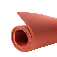 500x500mm Red Silicone Sponge Rubber Sheet Foam Rubber Seal Pad 1mm-8mm Thick