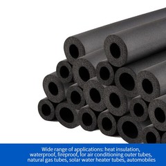1.8M Length 6-60mmx9mm Thermal Insulation Pipe Sleeve Sponge Foam Rubber Tube