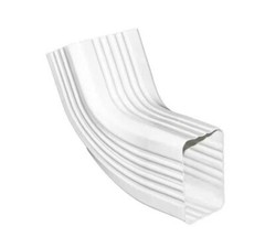3 In. X 4 In. White Vinyl Downpipe – A/B Elbow