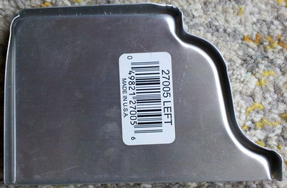 white aluminim k style left gutter end cap 5″ X 3.5″, unused