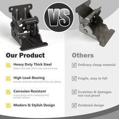 4 Pack Heavy Duty Folding Brackets with Self-Lock Hinges, 500 lbs Capacity